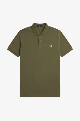Fred Perry Polo M6000 Hombre V41-Verde Uniforme / Luz Ice Nuevo SS24 - Imagen 1 de 3