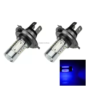 2x Blue AUTO H4 Turn Lamp Signal Light 5 Emitters COB SMD LED IEC7005-39 H108 - Picture 1 of 5