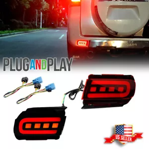 For 2010-2019 TOYOTA Land Cruiser PRADO FJ150 Red LED Fog Bumper Tail Lights Kit - Picture 1 of 11
