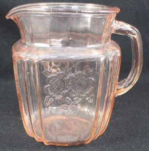 Vidrio de depresión jarra rosa de 37 oz Anchor Hocking Mayfair - Imagen 1 de 6