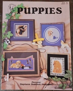 CROSS STITCH PATTERN BOOK - PUPPIES (DOGS) - 6 Designs LOOK! - Picture 1 of 2