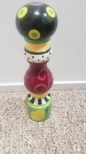 NWOT Jessie Mac Wooden Pepper Mill Grinders/Shakers Hand Painted EUC - Picture 1 of 4