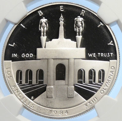 1984 S UNITED STATES Los Angeles 23rd Olympics Proof Silver $ Coin NGC i106253 - Image 1 of 4