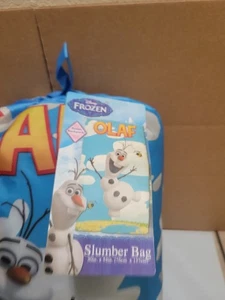 Disney Frozen Indoor Slumber Bag Olaf Drawstring Backpack Carrier Slumber Party - Picture 1 of 3