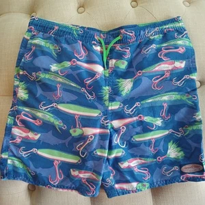 Boys Vineyard Vines Fishing Lure Swimwear Shorts Large (16) - * Read Shipping - Picture 1 of 5