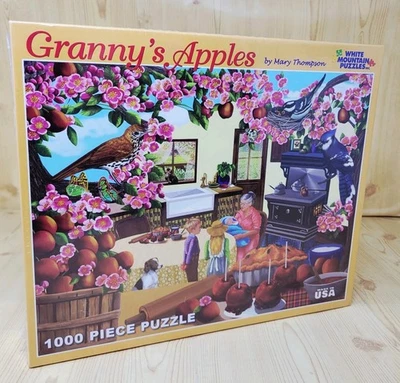 White Mountain Granny’s Apples 1000 piece puzzle 2010 RARE NEW SEALED! - Image 1 of 4