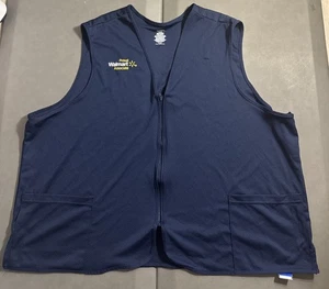 Walmart Proud Associate Unisex Employee Dark Blue Uniform Vest Size 4XL / XXXXL - Picture 1 of 4
