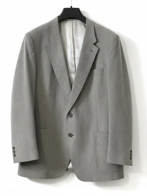 Chaqueta Blazer Saks Fifth Avenue Gamuza Gris 2 Botones Abrigo Deportivo Para Hombres 44L Ropa de Trabajo Foto 1 de 4