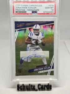 2020 Panini Chronicles Jonathon Taylor Prestige RC ROOKIE AUTO HOLO SSP PSA 10 - Picture 1 of 9
