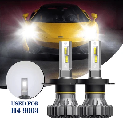 2X AUXITO H4 9003 LED Headlight Bulbs Kit High Low Beam White 6500K 20000LM B3 H - Image 1 of 4