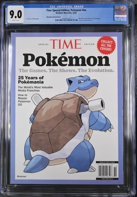 Time Pokémon 25th Anniversary - 2024 - CGC 9.0 - Blastoise Variant Cover - Image 1 of 2