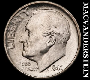 1946-S Roosevelt Dime - Choice Gem Brilliant Uncirculated  Lustrous  #F9413 - Picture 1 of 2