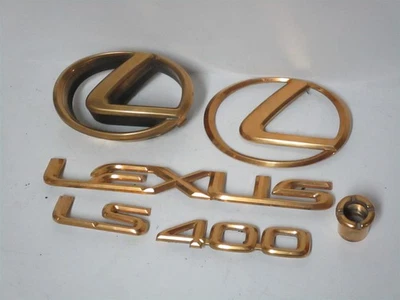 1995-1998 LEXUS LS400 24kt Gold Plated Emblems Set OEM - Image 1 of 4