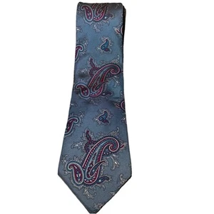 Christian Dior Grey Paisley Made In USA Fabric Woven In Italy Silk - Picture 1 of 4