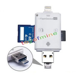 Lecteur de carte mémoire i-Flash USB Micro SD TF Adaptateur pour Android iPad - Zdjęcie 1 z 4