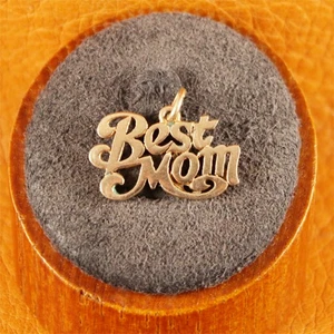 Retired James Avery BEST MOM Dangle Charm 14K Yellow Gold 7/8" Width - Picture 1 of 6