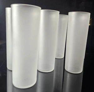 Juego de 8 vasos vintage Libbey blancos esmerilados años 60 - Imagen 1 de 5