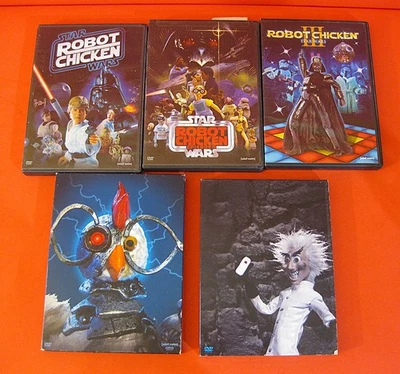 Robot Chicken Star Wars Trilogy & First 1st Season One Anime 5 Disc DVD Lot VG+ - Image 1 of 4