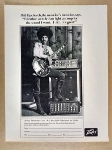 1974 Peavey Musician Amplifier Phil Upchurch photo vintage print Ad - Picture 1 of 1
