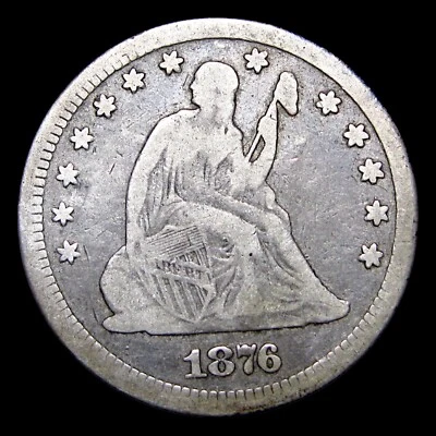 1876-CC Seated Liberty Quarter Silver ---- Nice Coin ---- #676R - Image 1 of 3