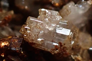 FLUORAPATITE + SIDERITE + QUARTZ ON MATRIX !!! Rapid Creek, CANADA - Picture 1 of 24