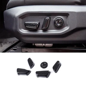 For Toyota Tundra 2022-2024 Carbon Fiber Seat Adjust Handle Switch Button Cover - Picture 1 of 6