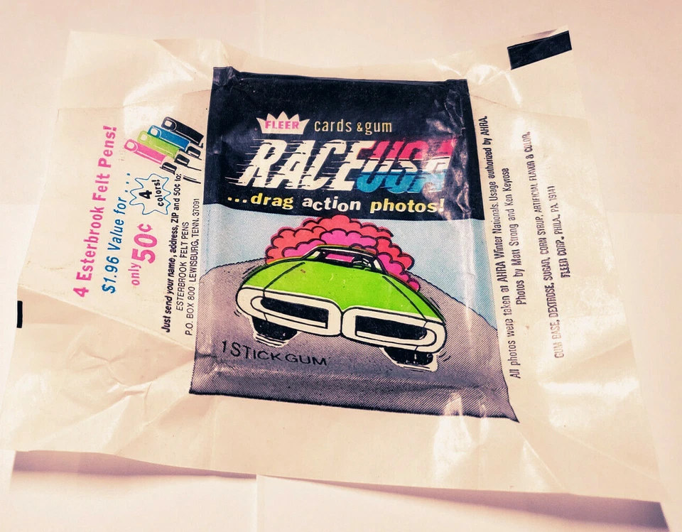 1972 FLEER RACE USA  WAX WRAPPERS NMMT - Image 1 of 1
