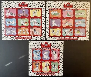3 GAMBIA 101 DÁLMATAS HOJAS DE SELLOS DISNEY '97 MNH VARILLA LUCKY WIZZER JOYA - Imagen 1 de 4