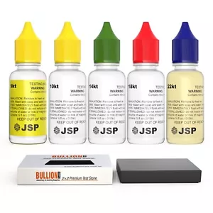 Gold Jewellery Acid Care Test Kit - Test 9k, 10k, 14k, 18k, 22k Slate Stone Tool - Picture 1 of 8