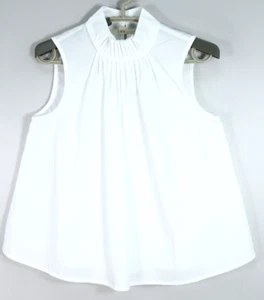 BANANA REPUBLIC Women's Lightweight Halter Tank Top Pleated White Size XXS - Picture 1 of 13