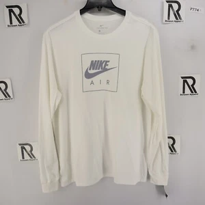 Men's Nike AIR Athletic Cut Long Sleeve DRY T Shirt Size XL White Cotton - Picture 1 of 9