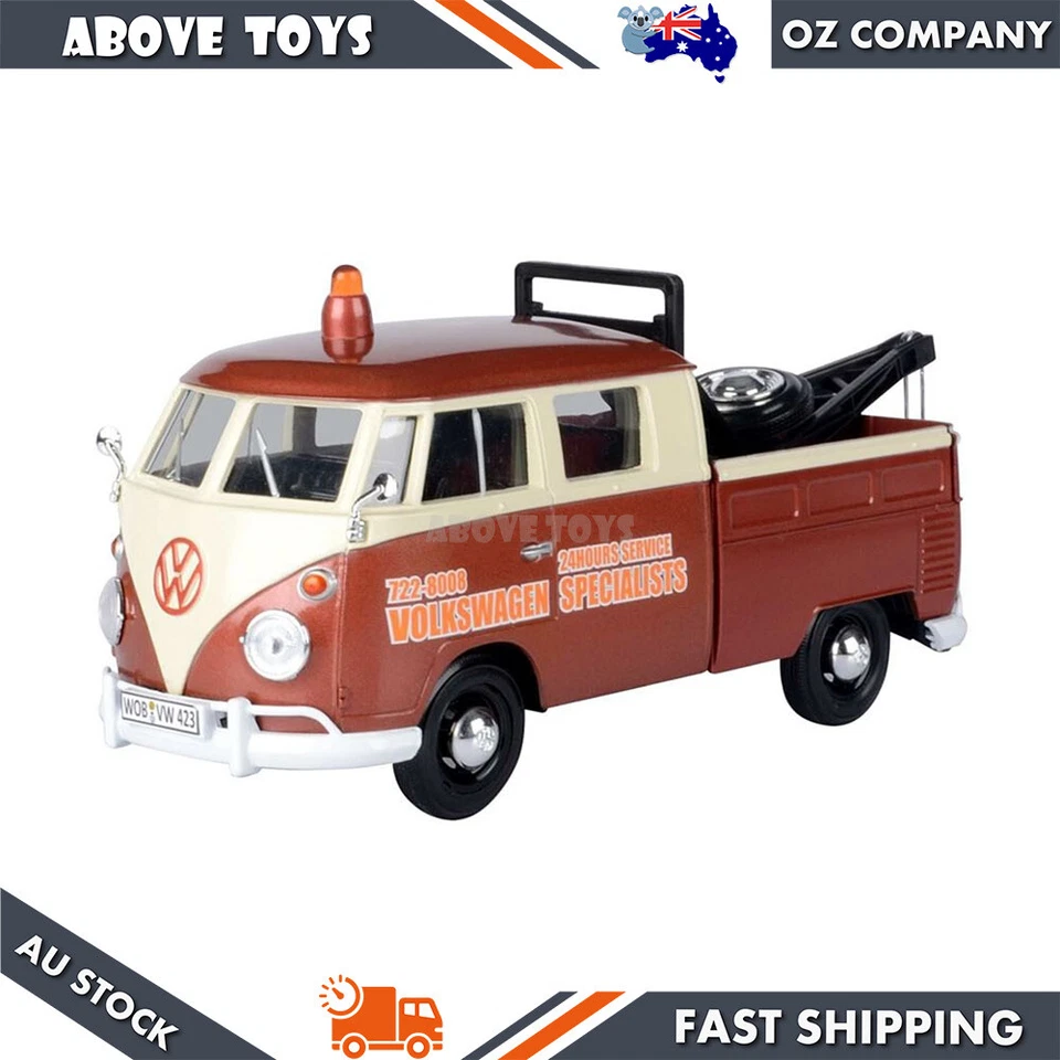 1:24 Scale Tow Truck Volkswagen Type 2 Pickup Diecast Model Hobby Collection - Image 1 of 1