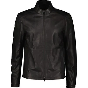£750 NWT Armani Collezioni Mens Black Sheepskin Leather Jacket UK44/IT54 - Picture 1 of 4