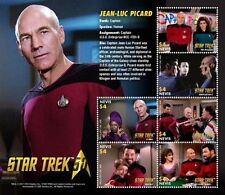 Star Trek 50th Anniversary- Jean-Luc Picard, Collectible Postage Stamps, Nevis