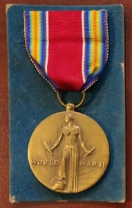 World War II WWII Victory Medal Willie Pope Negro League baseball star w/ Driver - Picture 1 of 3