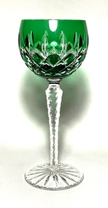 AJKA ~ Smaragdgrün Cut-To-Clear 7 Oz. HOCK WEINGLAS (Arabella) ~ Ungarn - Bild 1 von 6