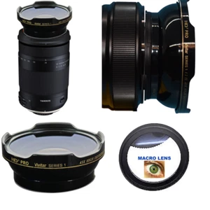 VIVITAR HD3 16K PRO FISHEYE LENS + MACRO FOR Tamron 18-400mm f/3.5-6.3 Di II VC  - Picture 1 of 11