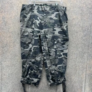 Lauren Ralph Lauren Pants Women 16 Cargo Camo Gray White Drawstring Military - Picture 1 of 12