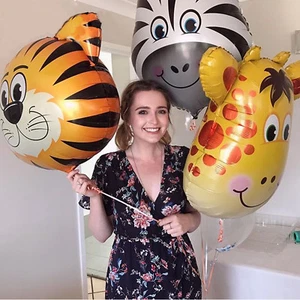 Animal Foil Balloons Kids Decor Safari Jungle Birthday Party Baby Shower - Picture 1 of 16