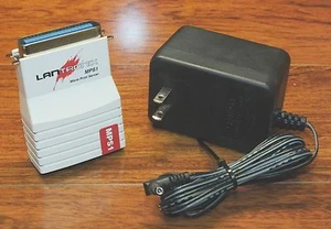 Lantronix (MPS1) Ethernet Micro Print Server Adapter with AC Power Supply *READ* - Picture 1 of 5