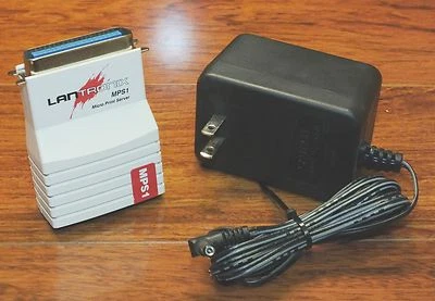 Lantronix (MPS1) Ethernet Micro Print Server Adapter with AC Power Supply *READ* - Image 1 of 4