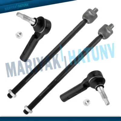 4PCS Inner & Outer Tierod Ends For 2011 - 2014 Dodge Charger Challenger 300 RWD Foto 1 de 4