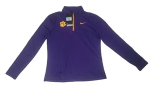 Nike Damen Dry Victory Half Zip UV Top Gr. M Lila Clemson Tigers Team  - Bild 1 von 5