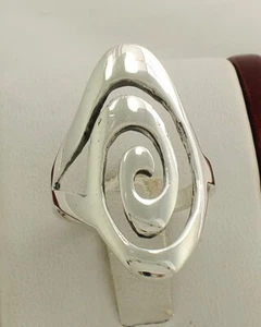 ANILLO REMOLINO CELTA PLATA ESTERLINA .925 ALARGADO talla 7 estilo # r2052 - Imagen 1 de 2
