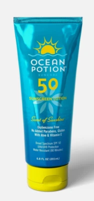 1 loción protectora solar Ocean Potion FPS 50, EXP 2026, aroma a sol, UVA / UVB Foto 1 de 2