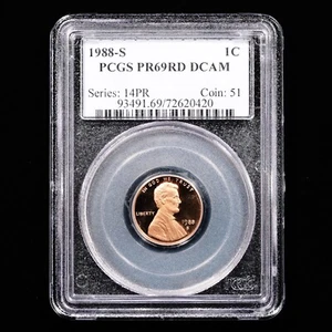 1988-S Proof Lincoln Memorial Cent 1c - PCGS GRADED PR69RD DCAM - Picture 1 of 4