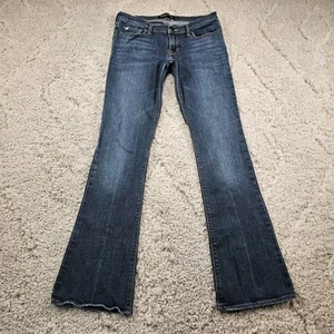 Abercombie Fitch Womens Jeans Madison Flare Y2K Cowgirl Whiskered Stretch 28x32 - Picture 1 of 11