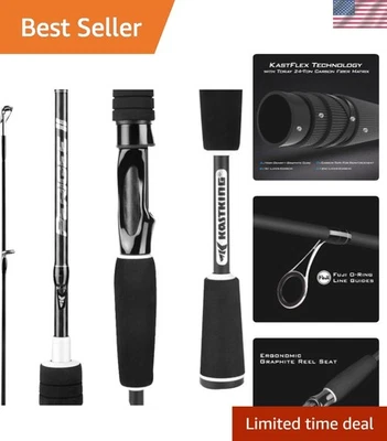 72-дюймовое спиннинговое и кастинговое удилище из углеродного волокна Perigee II — идеальное рыболовное снаряжение - Изображение 1 из 4