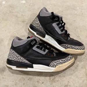 Nike Air Jordan 3 Retro OG 2018 Mid Black Cement 854261-001 Juvenil Talla 7Y - Imagen 1 de 11