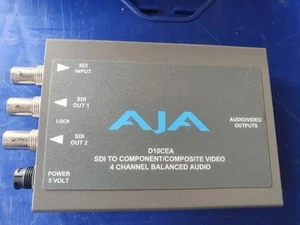 AJA D10CEA SDI - COMPONENT/COMPOSITE VIDEO 4 CHANNEL BALANCED AUDIO NO PSU B8 - Picture 1 of 4